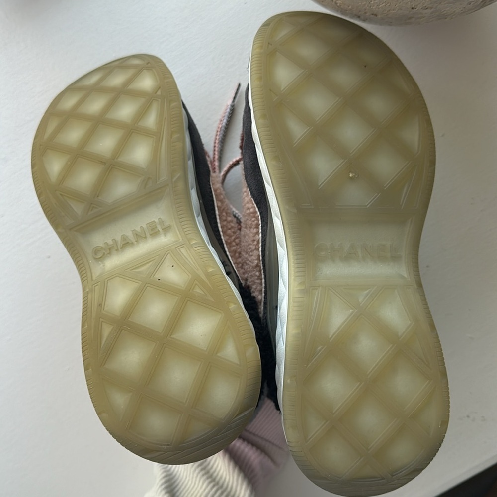 Chanel Shearling Hightop Sneakers - Picture 12 of 14